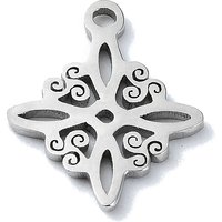 Non-Tarnish 304 Stainless Steel Witch Knot Charms, Laser Cut — Charms & Pendants