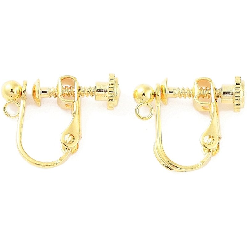 Attaches d'oreilles à clip en acier inoxydable 316, plaqué or 18K — Accessoires pour bijoux