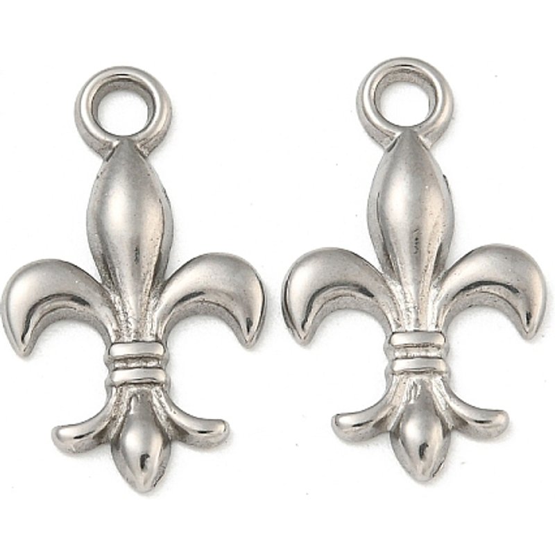 Charm Fleur De Lis Pendentifs en Acier Inoxydable 304 Non-Tarnissant — Breloques et pendentifs