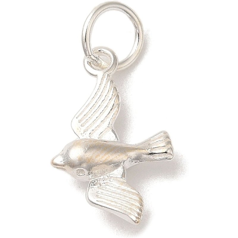 925 Sterling Silver Bird Charms with Jump Rings — Charms & Pendants