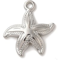 304 Stainless Steel Starfish Charm Pendant