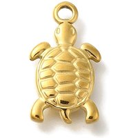 Ocean Theme Tortoise Pendant in 304 Stainless Steel with 18K Gold Plating