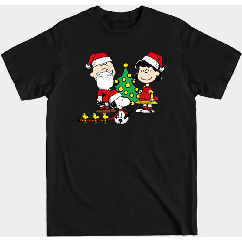 T-shirt Snoopy Et Famille Joyeuse Journée Noël Pour Hommes — T-shirts pour hommes