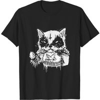 T-shirt Cat Metal Black Metal pour hommes