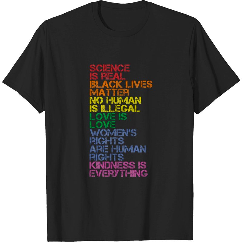 T-shirt Science Is Real Black Lives Matter Love Is Love — T-shirts pour hommes