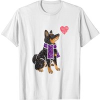 T-shirt pour hommes Shiba Inu aquarelle