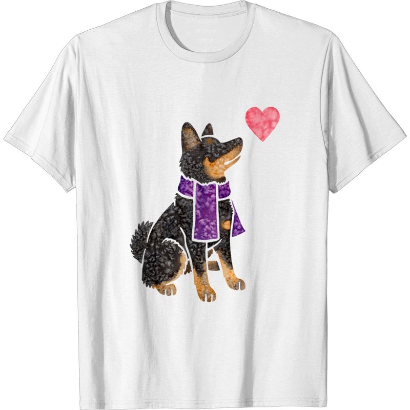 T-shirt pour hommes Shiba Inu aquarelle — T-shirts pour hommes