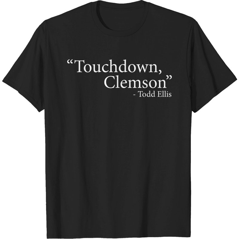 Touchdown Clemson Men's T-Shirt in Black — Mens T Shirts