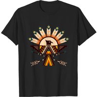 T-shirt pour hommes avec design d'aigle amérindien
