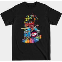 T-shirt Animal Drummer pour hommes en noir — T-shirts pour hommes