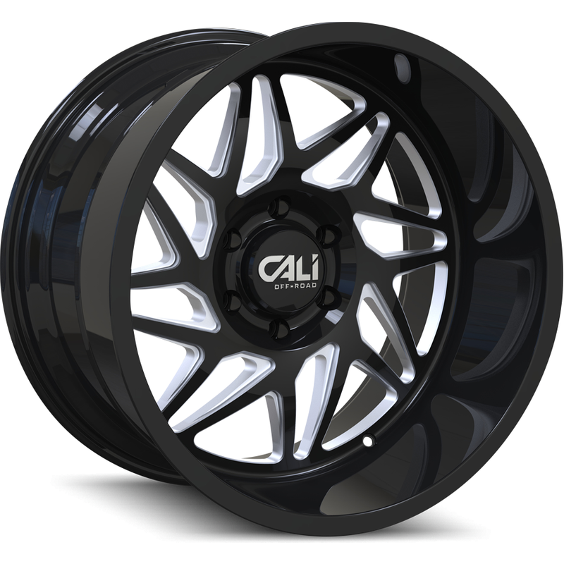 Cali Off Road 9112 Gemini Gloss Black Milled Wheels - 20x9 - 6x135 — Wheels & Rims