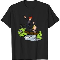 T-shirt Good Omens Calvin et Hobbes pour hommes — T-shirts pour hommes