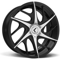 Roues Kraze KR182 Rogue Noir Brillant Usiné - 20x8.5 - 5x110