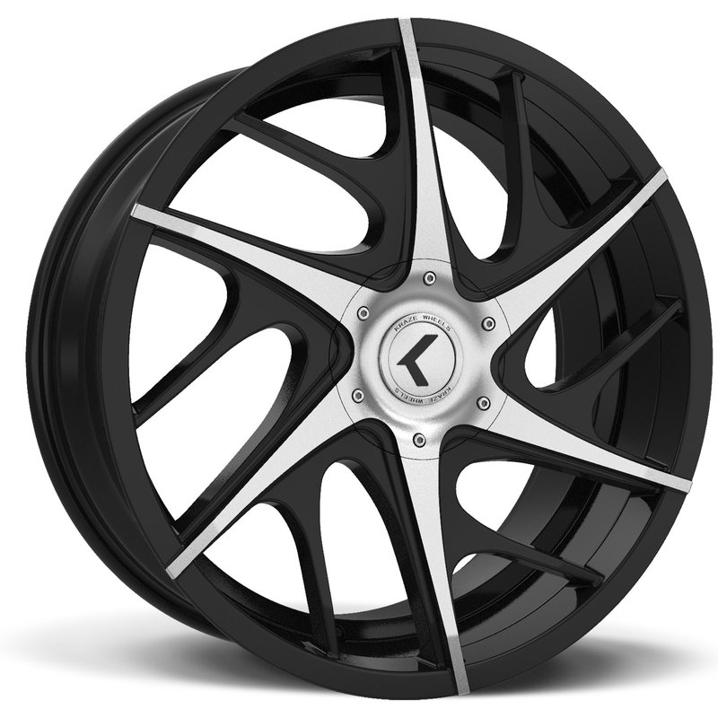 Kraze KR182 Rogue Gloss Black Machined Wheels - 20x8.5 - 5x110 — Wheels & Rims