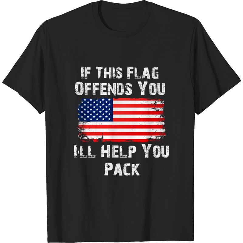 If This Flag Offends You T-Shirt for Men - Black — Mens T Shirts