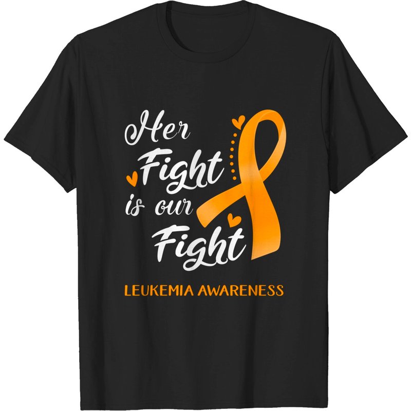 T-shirt de sensibilisation au leucémie Her Fight Is Our Fight pour hommes — T-shirts pour hommes