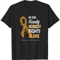 In This Family Nobody Fights Alone Shirt - Leukemia Awareness T-Shirt