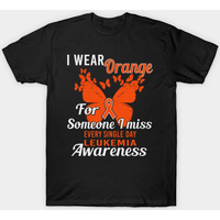 Je Porte Orange Pour Quelqu'un Qui Me Manque Chaque Jour T-Shirt de Sensibilisation à la Leucémie — T-shirts pour hommes
