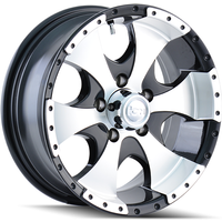 Jantes ION 136 Noir Brillant Usiné - 14x6 - 5x114.3 - 0 Offset