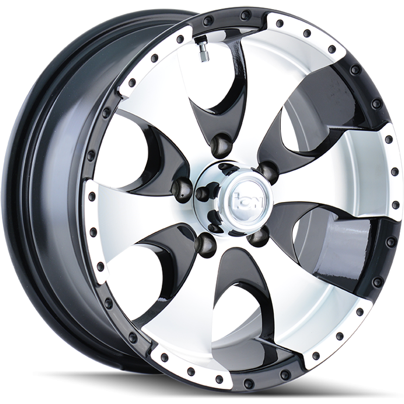 ION 136 Gloss Black Machined Wheels - 14x6 - 5x114.3 - 0 Offset — Wheels & Rims