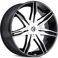 Roues Kraze KR143 Epic Noir Brillant Mécanisé - 24x9.5 - 5x115