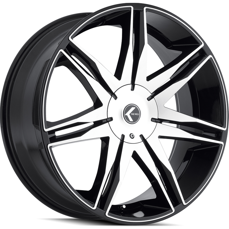 Kraze KR143 Epic Gloss Black Machined Wheels - 24x9.5 - 5x115 — Wheels & Rims