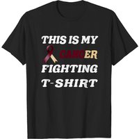 Head & Neck Cancer Burgundy/Ivory Ribbon T-Shirt for Men