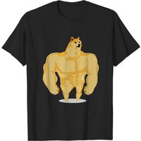Buff Doge Doge T-Shirt for Men in Black