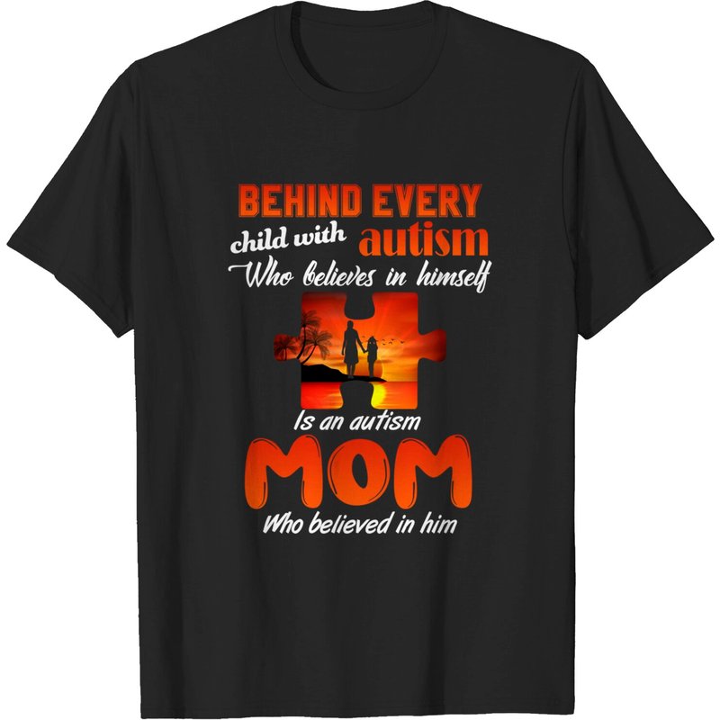T-Shirt pour Hommes : Derrière Chaque Enfant Autiste, Croyez en Lui — T-shirts pour hommes