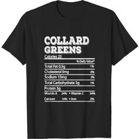 T-shirt pour hommes Collard Greens Nutrition en noir