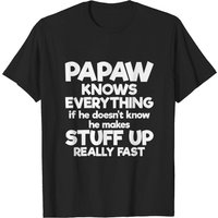 T-shirt Papaw pour la fête des pères en noir