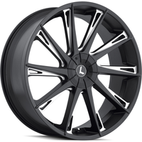 Kraze KR144 Swagg Gloss Black Milled Wheels - 22x9.5 - 6x135 — Wheels & Rims