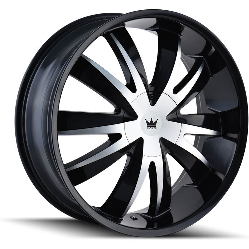 Mazzi 337 Edge Gloss Black Machined Wheels - 20x8.5 - 5x115 — Wheels & Rims