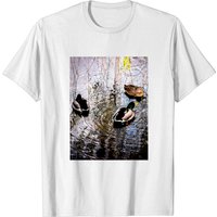 Three Duck Birds In A Pond - Mallard Ducks T-Shirt for Men