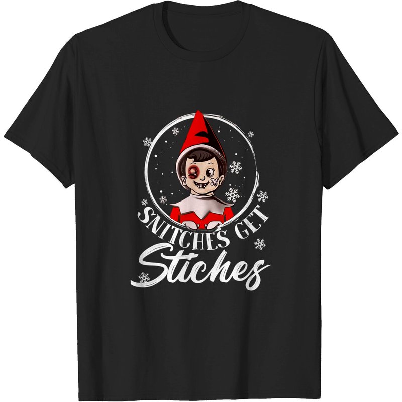T-shirt pour hommes Merry Christmas Snitches Get Stitches — T-shirts pour hommes