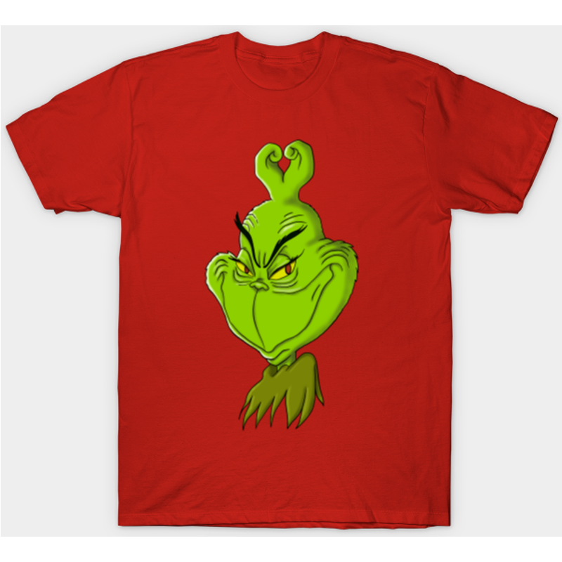 T-shirt Grinch Smile pour hommes - Le Grinch a volé Noël — T-shirts pour hommes