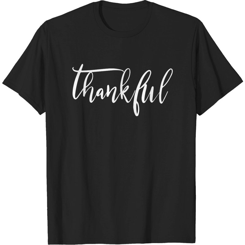 T-shirt pour hommes Thankful en noir — T-shirts pour hommes