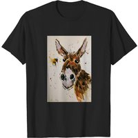 T-shirt pour hommes Donkey et abeille amusants