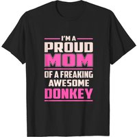 T-shirt pour hommes Proud Mom Donkey en noir — T-shirts pour hommes
