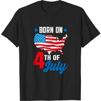 T-shirt Anniversaire Né le 4 Juillet pour Hommes — T-shirts pour hommes