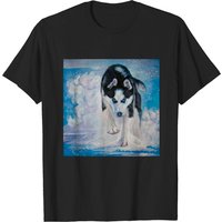 T-shirt pour hommes avec peinture artistique de Husky sibérien