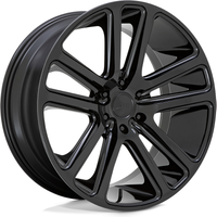Roues DUB S256 Flex Noir Brillant 24x10 - Motif de 6x135 — Roues et jantes