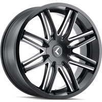 Roues Kraze KR141 Cray Noir Brillant Moulé - 20x8.5 - 5x114.3