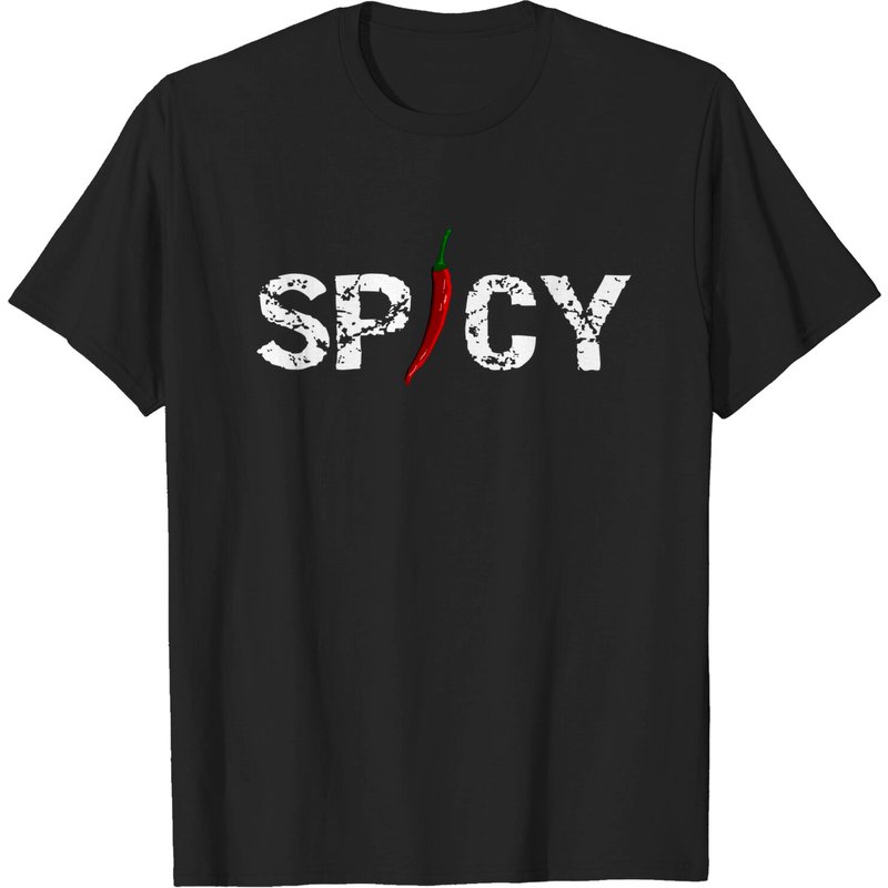 T-shirt noir pour hommes Spicy
