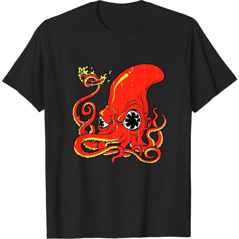 T-shirt Vintage Red Hot Chilli Peppers Red Octopus Delicious