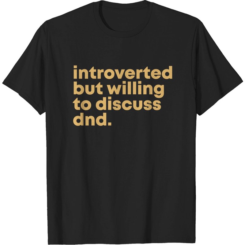 T-shirt Dungeons And Dragons Graphique Introverti Mais Prêt À Discuter — T-shirts pour hommes