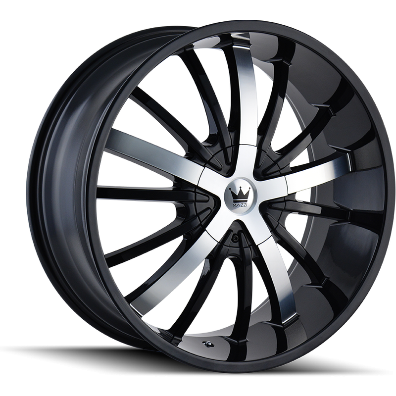 Mazzi 364 Essence Gloss Black Machined Wheels - 22x9.5 - 5x115 — Wheels & Rims
