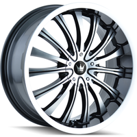 Roues Mazzi 351 Hype Noir Brillant Usiné - 22x8.5 - 5x110