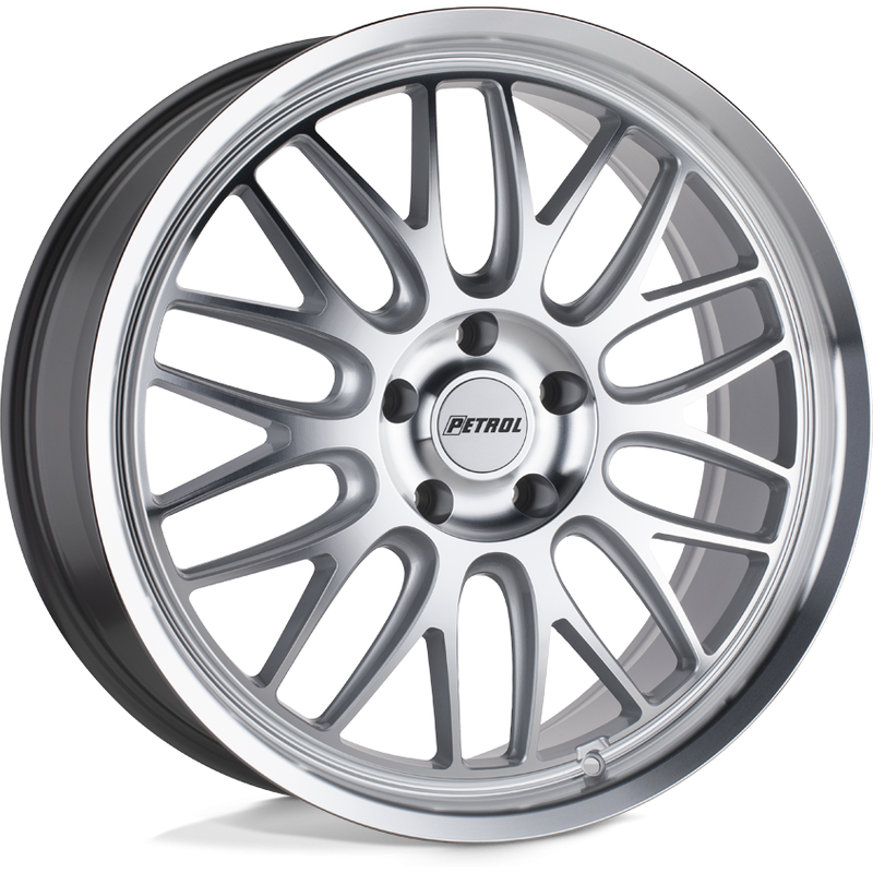 Petrol P4C Silver Machined Wheels - 16x7 - 5x100 Bolt Pattern — Wheels & Rims