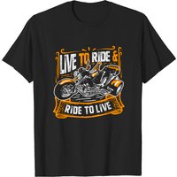 Live To Ride Trike Bike T-Shirt for Men - Black